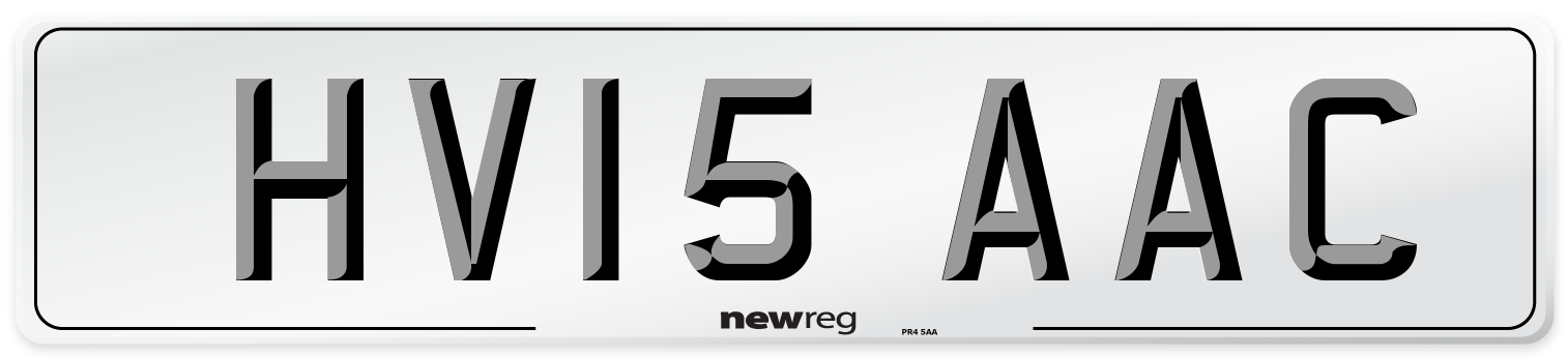 HV15 AAC Number Plate from New Reg